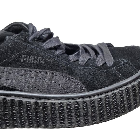 Puma Black Suede Platform Creeper Sneakers Women’s Size 6 - Picture 10 of 13